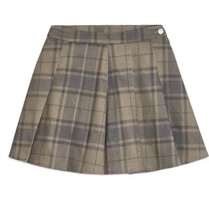 WeWoreWhat Plaid Mini Skirt - Tan and Gray - Size Small New With Tags